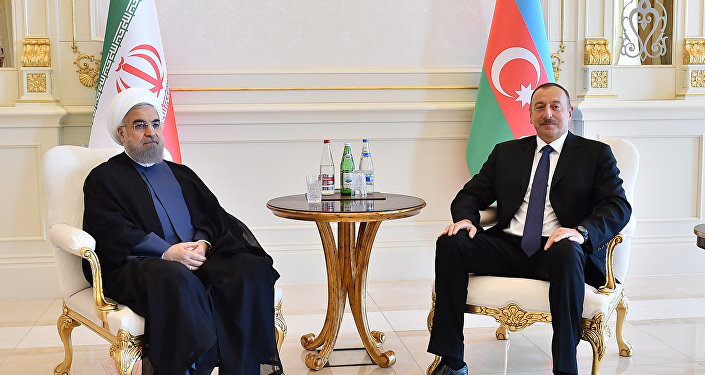 Встреча Президента Азербайджана Ильхама Алиева и Президента Ирана Хасана Роухани
