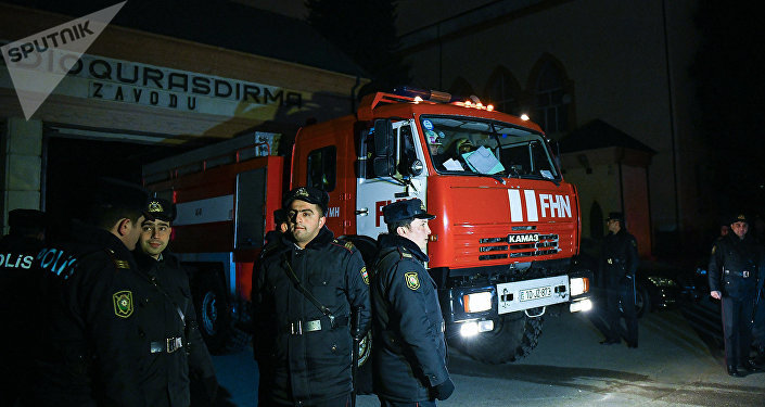 Взрыв на территории завода Радиостроения в Хатаинском районе Баку